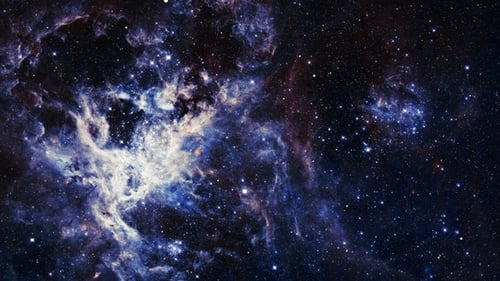 Abstract Deep Space Nebula Flythrough with Stars