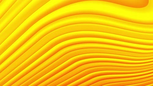 Fluid Abstract Yellow Orange Wave Motion Background Loop