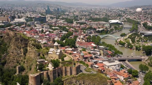 Aerial View of Cityscape on Sunny Day