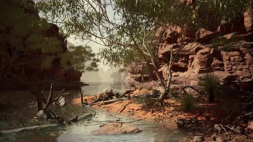 Colorado River with Gorgeous Sandstone Walls and Canyons