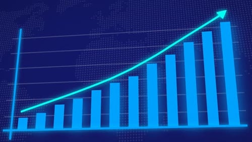 Financial Growth Chart & Business Success Concept