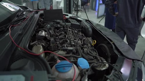 Car On Service Station