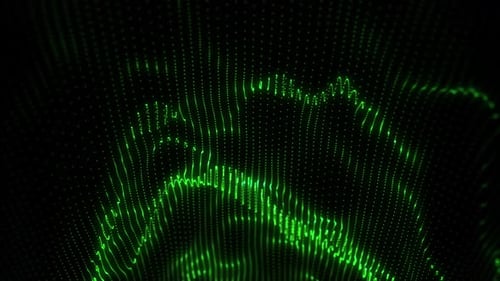 Mir Particle Animierter Hintergrund gelbe Schleife