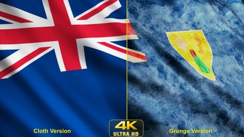 Turks and Caicos Islands Flag Waving Loop