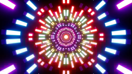 Colorful Light Beam Vj Loop