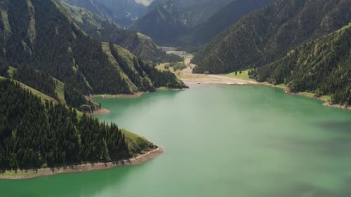 Lake and mountains