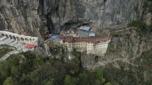 Sumela Monastery Turkey Aerial View