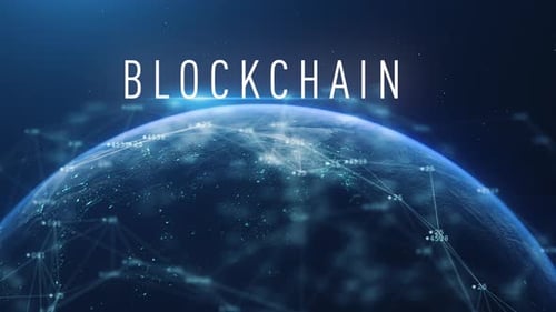 Global Abstract Cyber Earth Blockchain