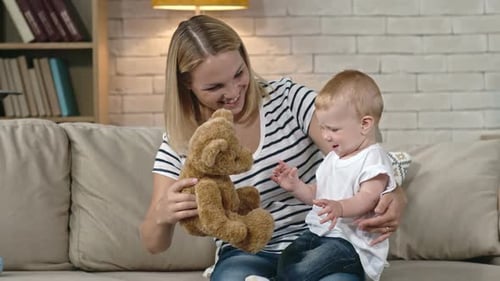 Young Mother and Toddler Son Playtime