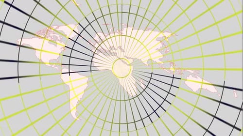 Digitale weiße Farb-Nachrichtenkarte Circle Data World Globe Animation