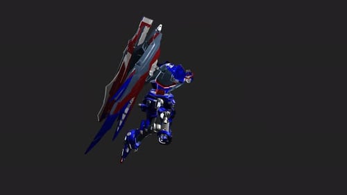 Robot with style Standing Melee Attack 360 High