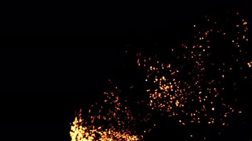 Chispa de fuego realista