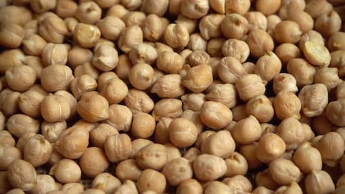 Chickpeas on Burlap