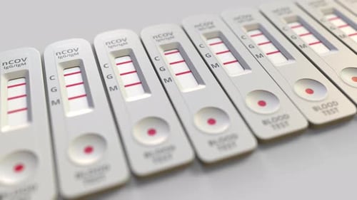 Animated Medical Rapid Test Kit Results Display