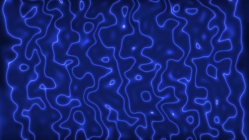 Abstract Blue Neon Energy Lines Loop Background