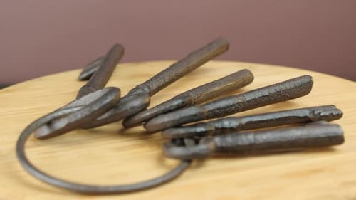 Bunch of vintage old keys from different locks