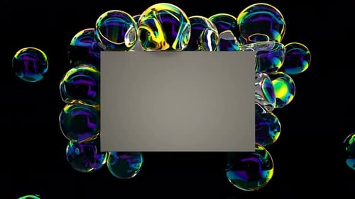 Boîte noire transparente à bulles de savon réalistes