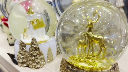 Christmas New Year Decoration Deer Snow Ball
