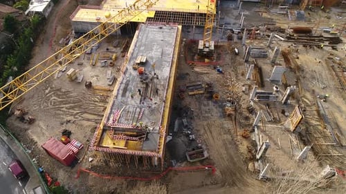 Workers On The Building Construction
