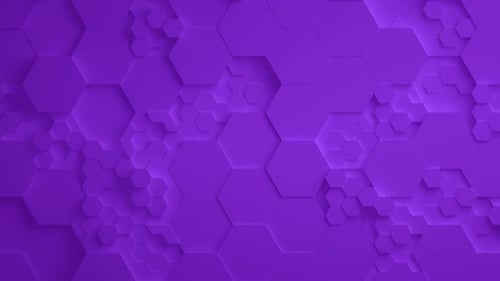 Purple Abstract Hexagon Geometric Surface Seamless Loop UHD