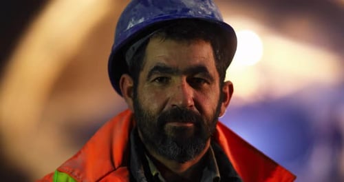 Portrait of Worker Looking at Camera