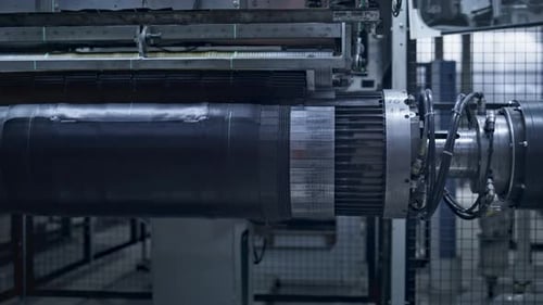 Modern Tire Production Automat Stamping Black Rubber Tape in Industrial Factory