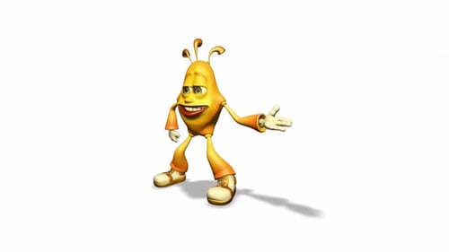 3D Yellow Cartoon Character Dancing Animation