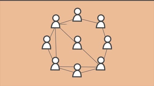 Flat Design Animated Social Network Communication Icons