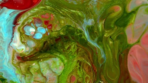 Abstrakte bunte Tusche Kunst 137