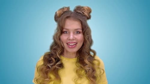 Excited Woman Reacting to Good News on Green Screen