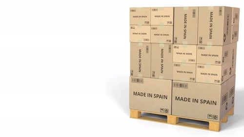 Boxes with MADE IN SPAIN Caption