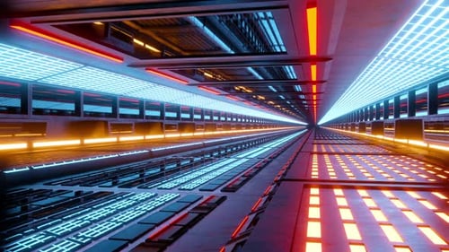 Science fiction architecture interior