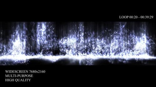 Dynamic Glowing Particles Wave Loop Motion Background