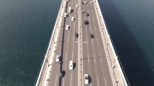 Luftbild der Bosporus-Brücke Istanbul