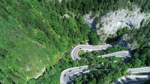 Aerial View Of Traffic Road 4k