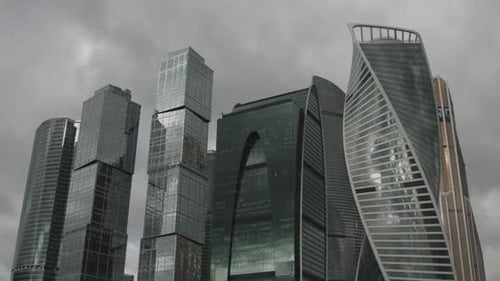 The complex of buildings of Moscow-city in Moscow