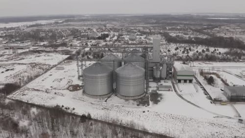 Bâtiments du complexe d'élévateurs d'alimentation