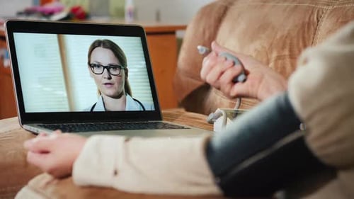 Telehealth Video Call with Doctor from Patient's Home