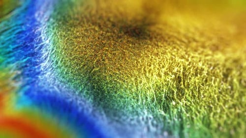 Particules numériques colorées, mouvement abstrait