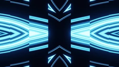 Neon Blue Abstract Vj Loop Background HD