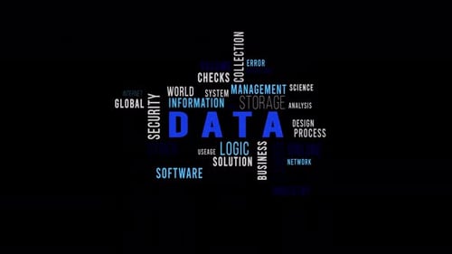 Lado azul de datos de Word Cloud Alpha