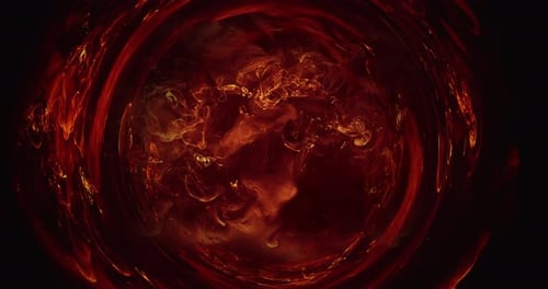 Ink Water Explosion Orange Fire Flames