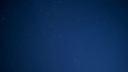 Night Starry Sky. A Shooting Star in the Sky.