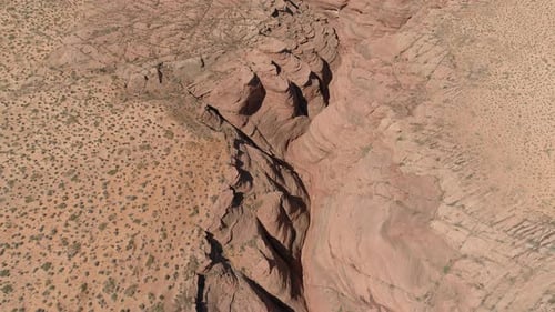 Aerial shot of a canyon