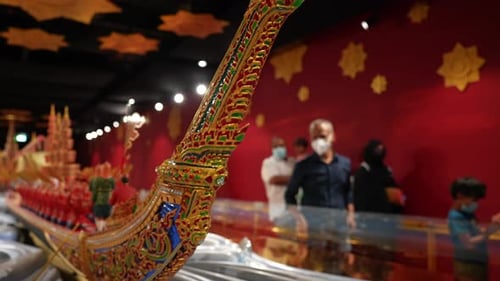 Thai Golden Royal Funeral Chariot Inside Thailand Pavilion at Expo 2020 Dubai