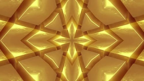 Symmetrical Gold Bars. Looped