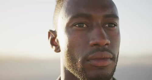 African American man looking at the view