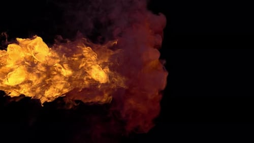 Dynamic Fire and Smoke Element Transition Reveal