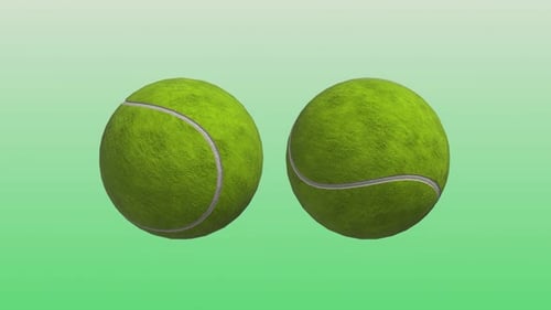 4K Tennis Balls Background Seamless Loop