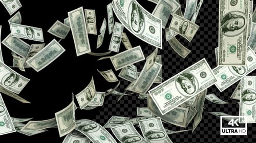 Randomly Falling Money On The Floor 100 Dollar V3